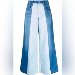 FRAME Two-Tone Blue Wide-Leg Jeans | size 26